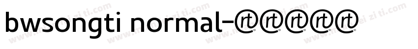bwsongti normal字体转换